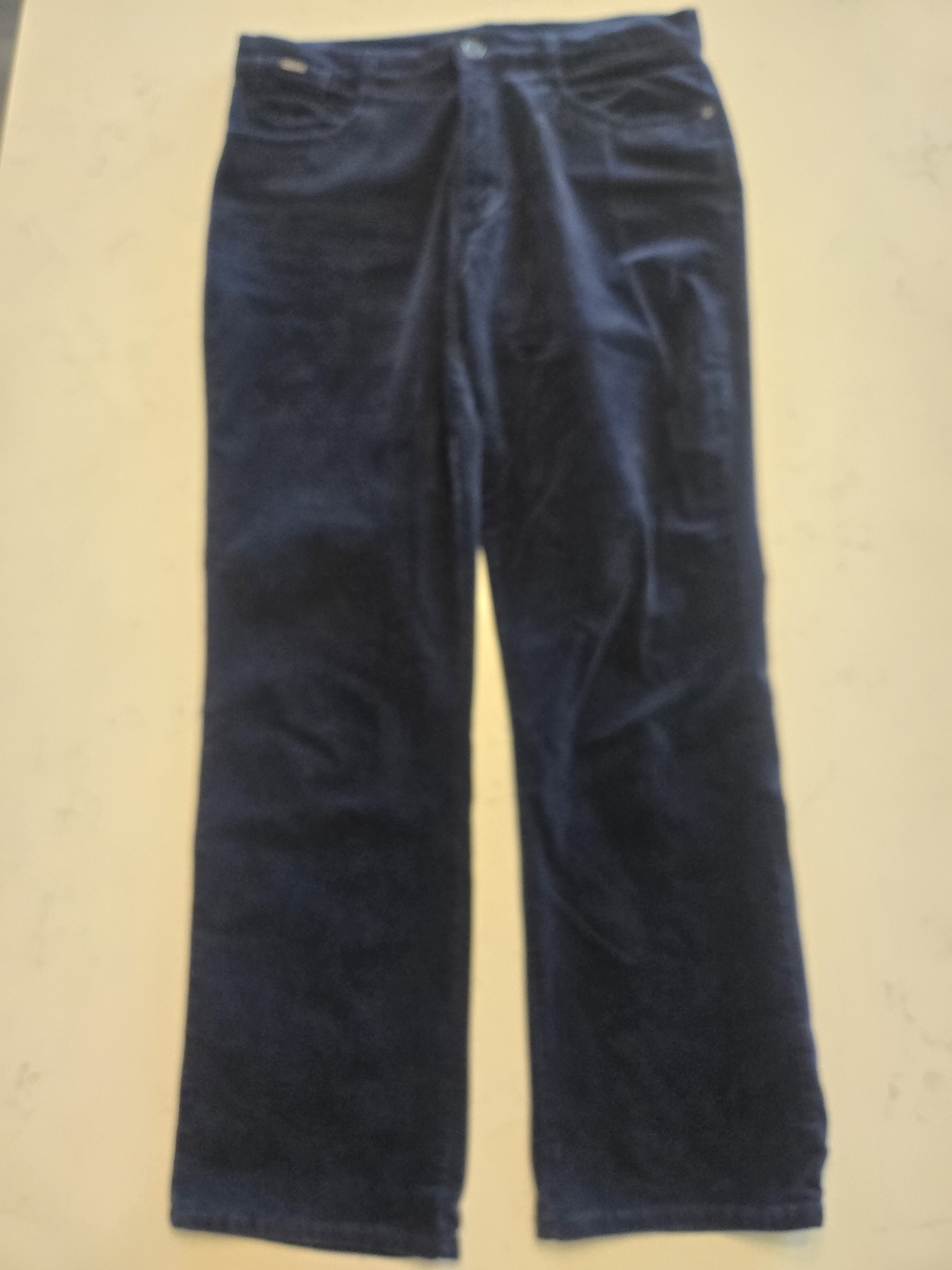 FDJ French Dressing Jeans Petite Suzanne Straight Leg Corduroy  Pants Navy 10P